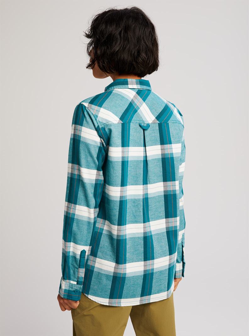 Chemise Burton Grace Long Sleeve Flannel Femme Bleu | 643897-VCA