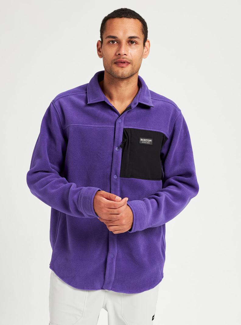 Chemise Burton Hearth Fleece Shirt Homme Violette | 986021-QVH