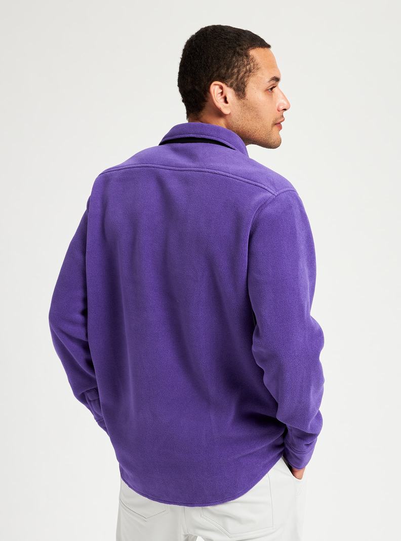 Chemise Burton Hearth Fleece Shirt Homme Violette | 986021-QVH