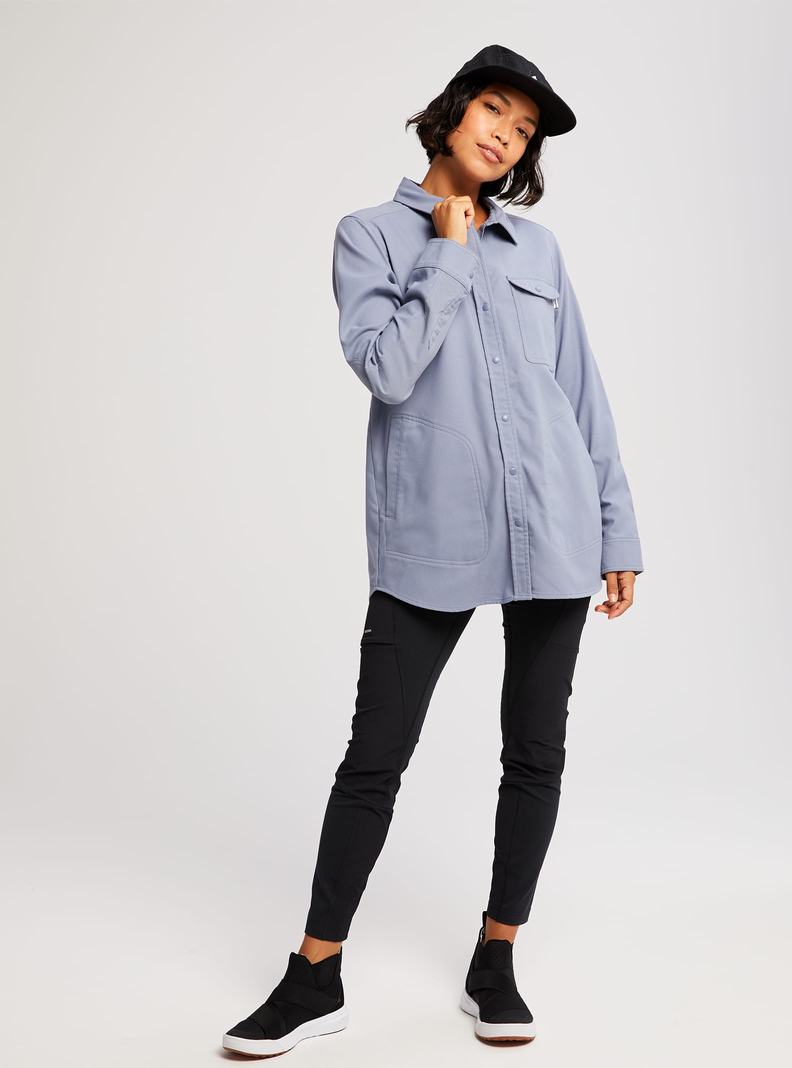 Chemise Burton Stretch Grace Performance Flannel Femme Grise | 386154-XPL