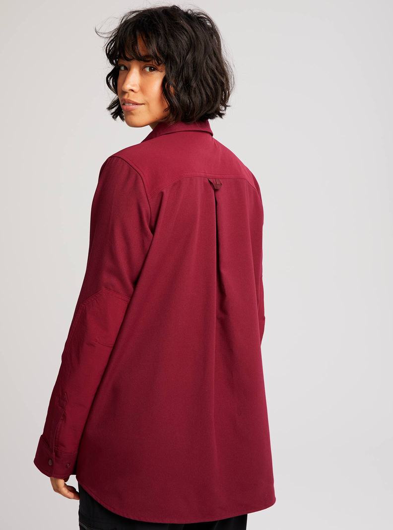 Chemise Burton Stretch Grace Performance Flannel Femme Bordeaux | 482035-UZI