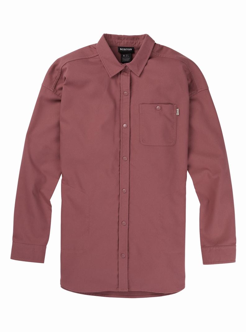 Chemise Burton Stretch Grace Performance Flannel Femme Rose | 761384-ADK