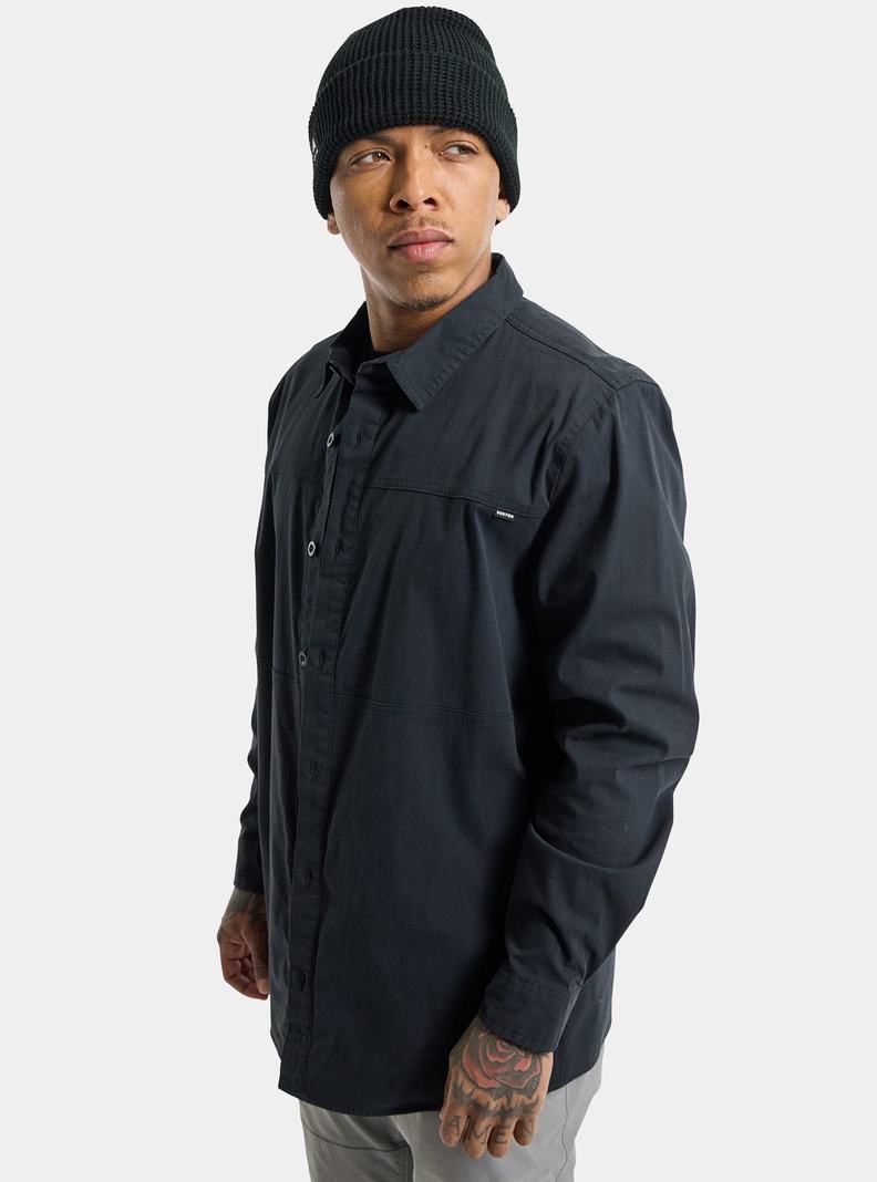 Chemise Burton Travail Stretch Long Sleeve Homme Noir | 927058-NOX