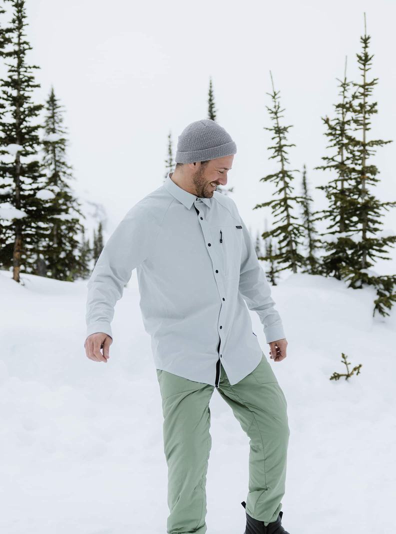 Chemise Burton [ak] Slats Long Sleeve Homme Grise | 685412-QTL