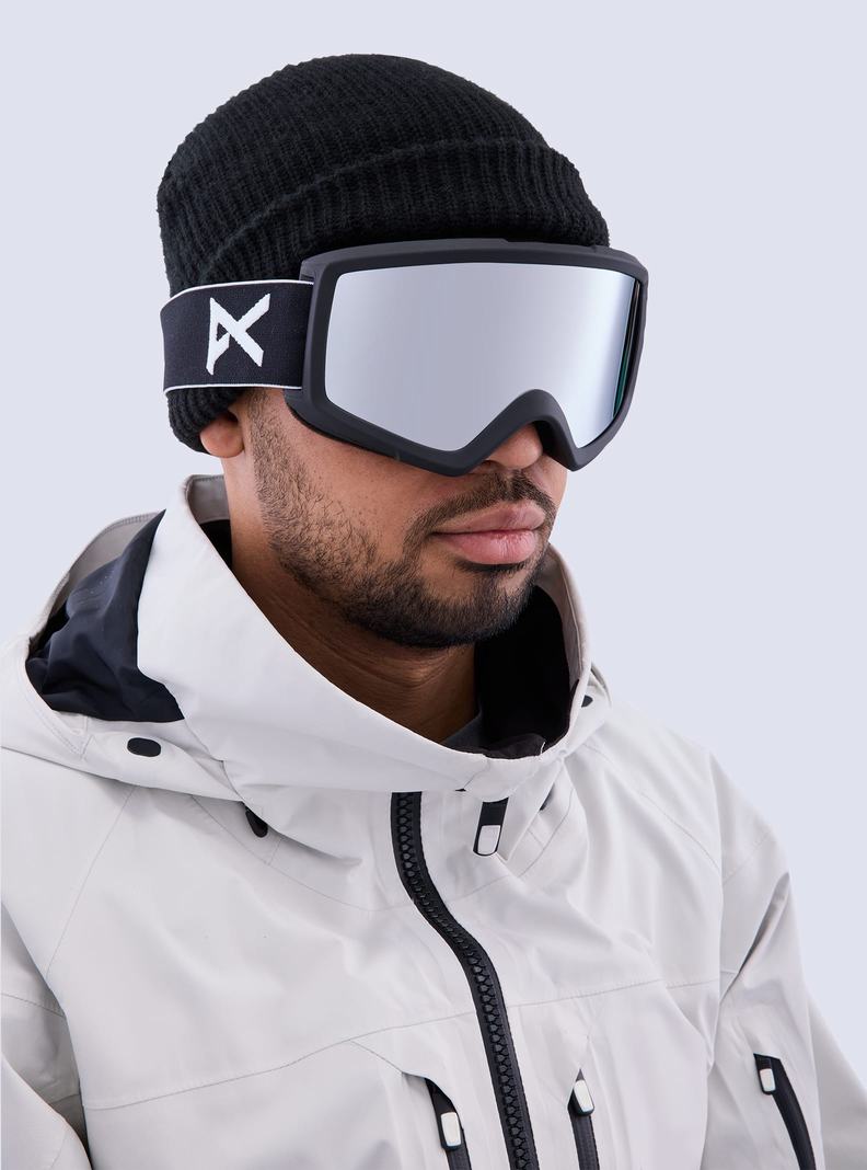 Lunette Ski Burton Anon Helix 2.0 Goggles + Bonus Lens Homme Noir Argent | 192385-SIN