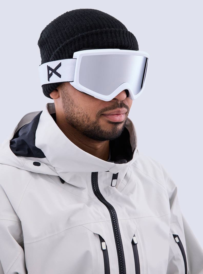 Lunette Ski Burton Anon Helix 2.0 Goggles + Bonus Lens Femme Blanche Argent | 583127-SIP