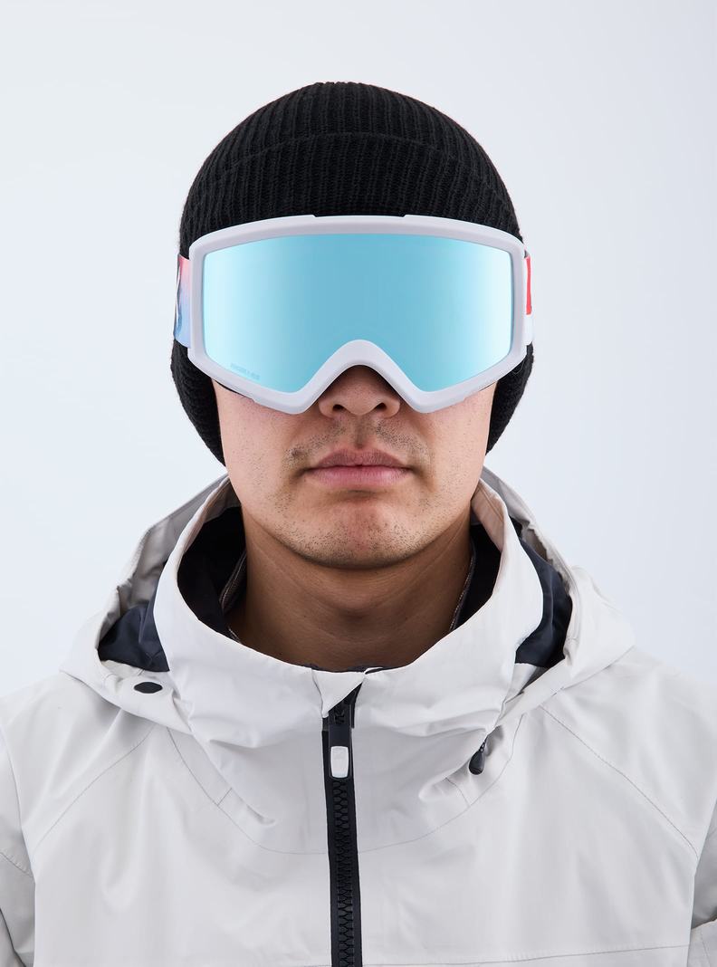 Lunette Ski Burton Anon Helix 2.0 Low Bridge Fit Homme Bleu | 386145-RKE