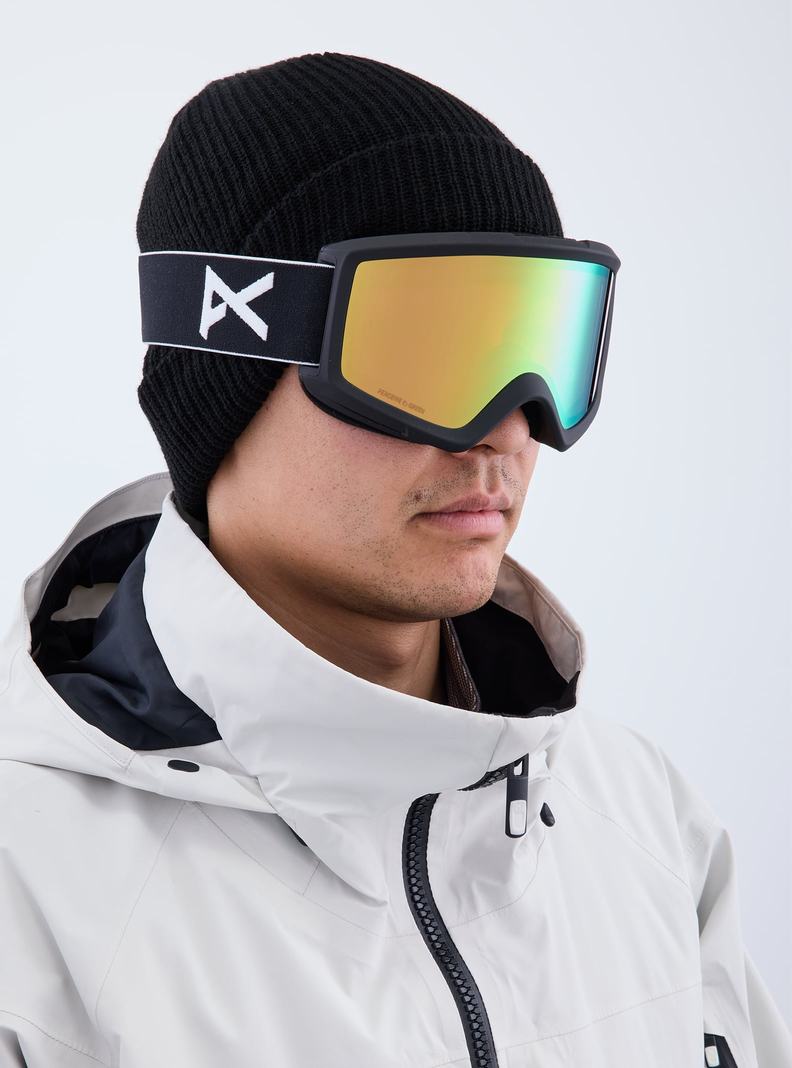 Lunette Ski Burton Anon Helix 2.0 Low Bridge Fit Femme Noir Vert | 483719-TOG