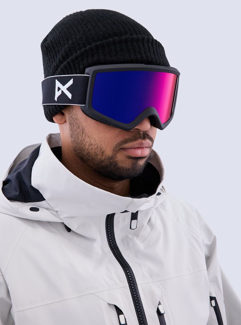 Lunette Ski Burton Anon Helix 2.0 Perceive Goggles + Bonus Lens Femme Noir Orange Rouge | 561390-LRK
