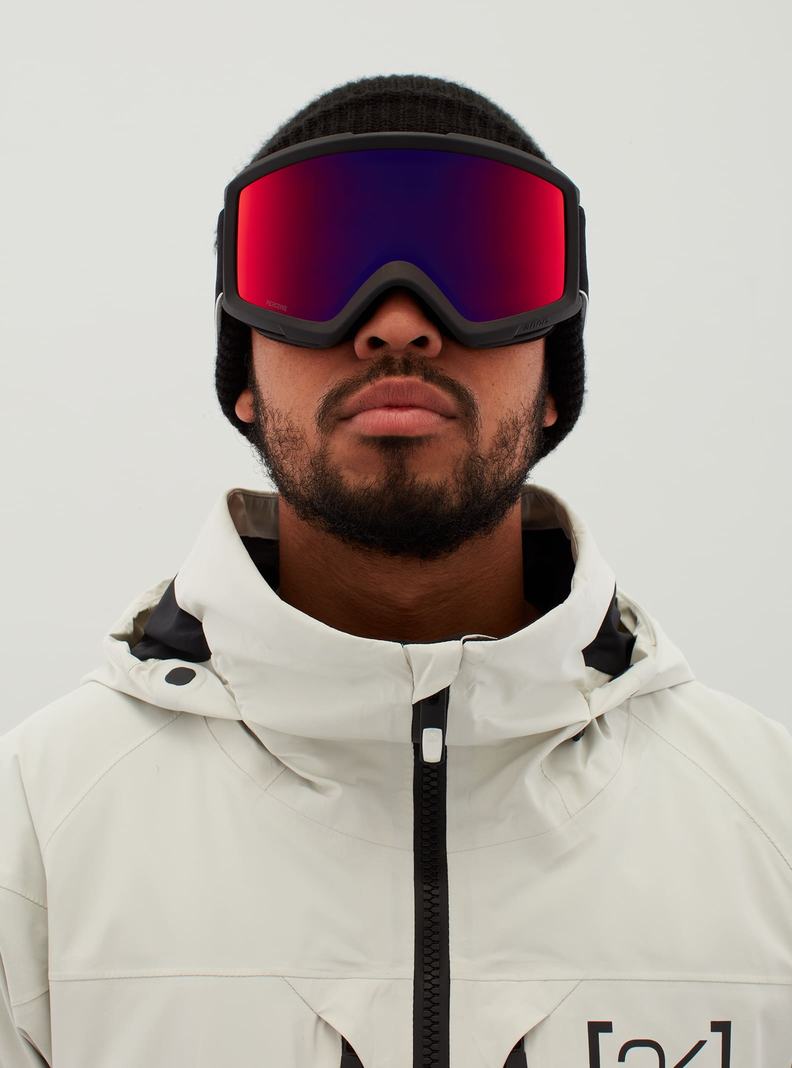 Lunette Ski Burton Anon Helix 2.0 Perceive Goggles + Bonus Lens Femme Noir Orange Rouge | 561390-LRK