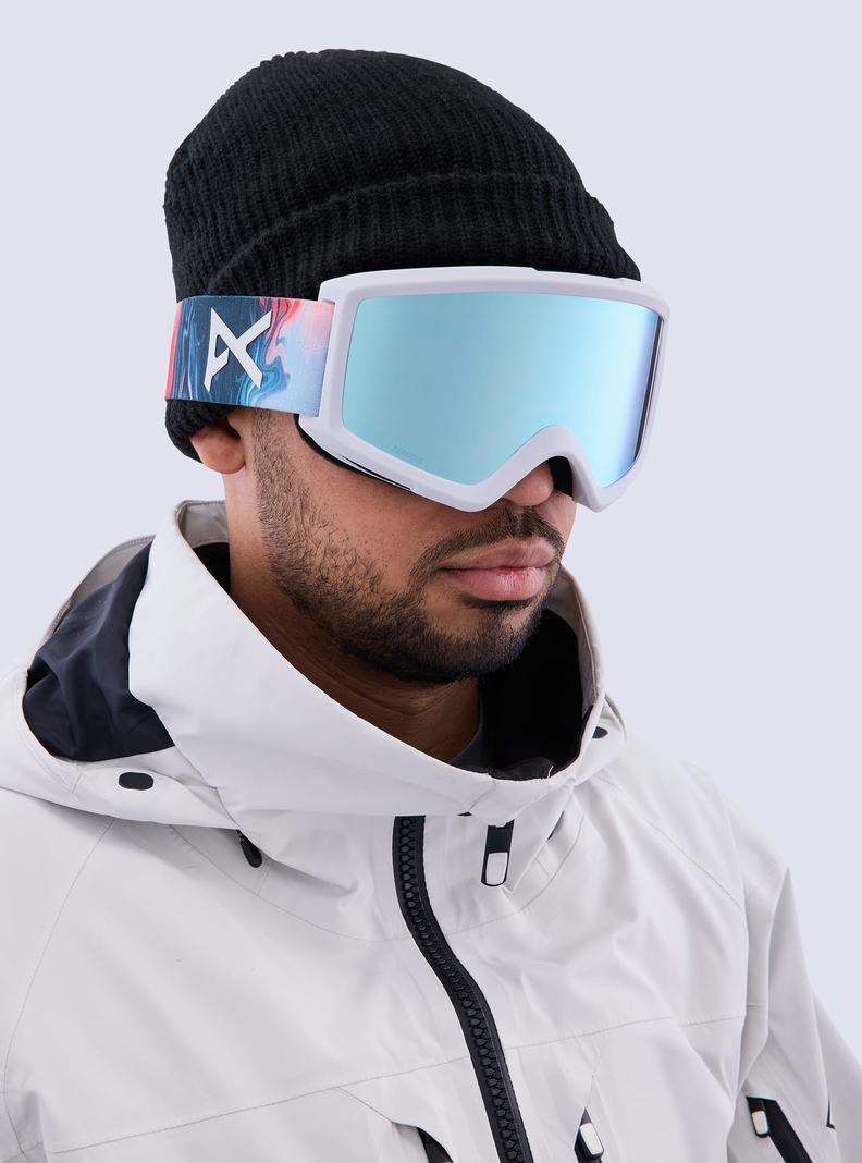 Lunette Ski Burton Anon Helix 2.0 Perceive Goggles + Bonus Lens Femme Bleu | 629485-TCU