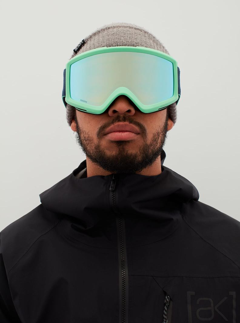 Lunette Ski Burton Anon Helix 2.0 Perceive Goggles + Bonus Lens Femme Bleu Marine Bleu | 732950-LKP