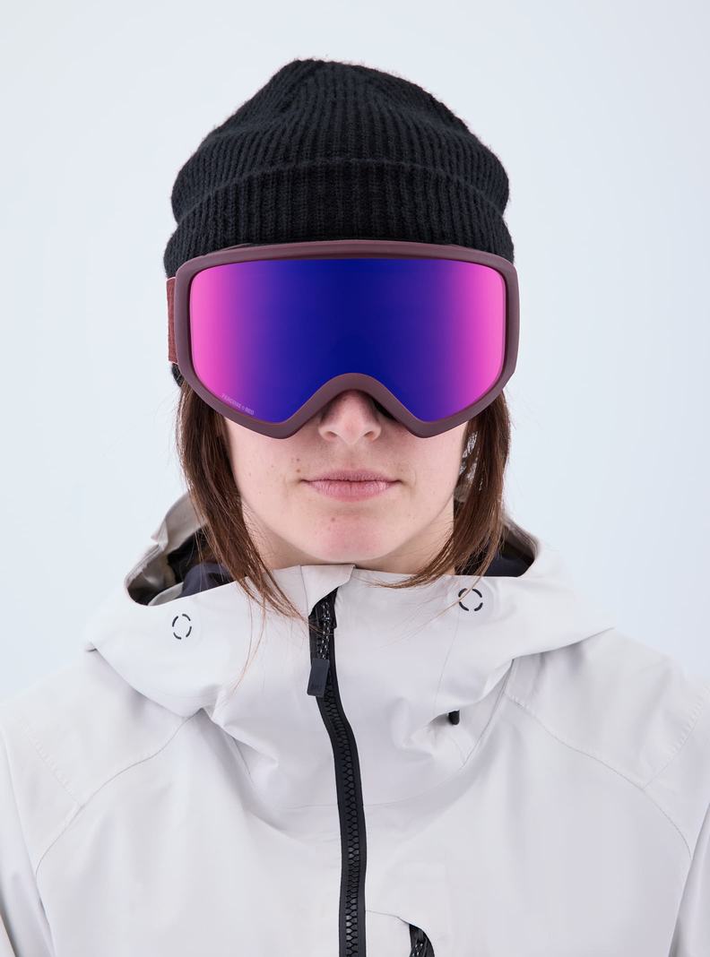 Lunette Ski Burton Anon Insight Goggles + Bonus Lens Femme Orange Rouge | 231698-ZFJ
