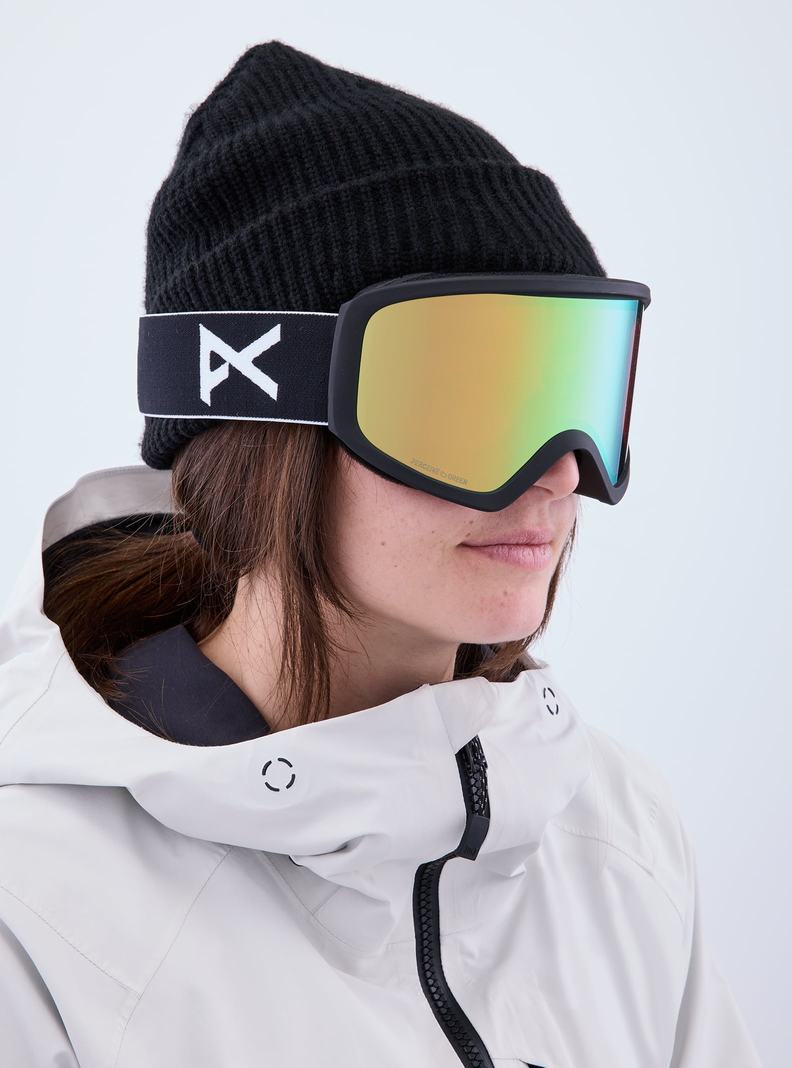 Lunette Ski Burton Anon Insight Goggles + Bonus Lens Femme Noir Vert | 691572-GOF