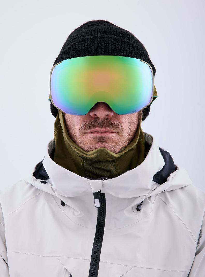Lunette Ski Burton Anon M2 Goggles + Bonus Lens + MFI® Face Mask Femme Vert Rose | 079418-XDL