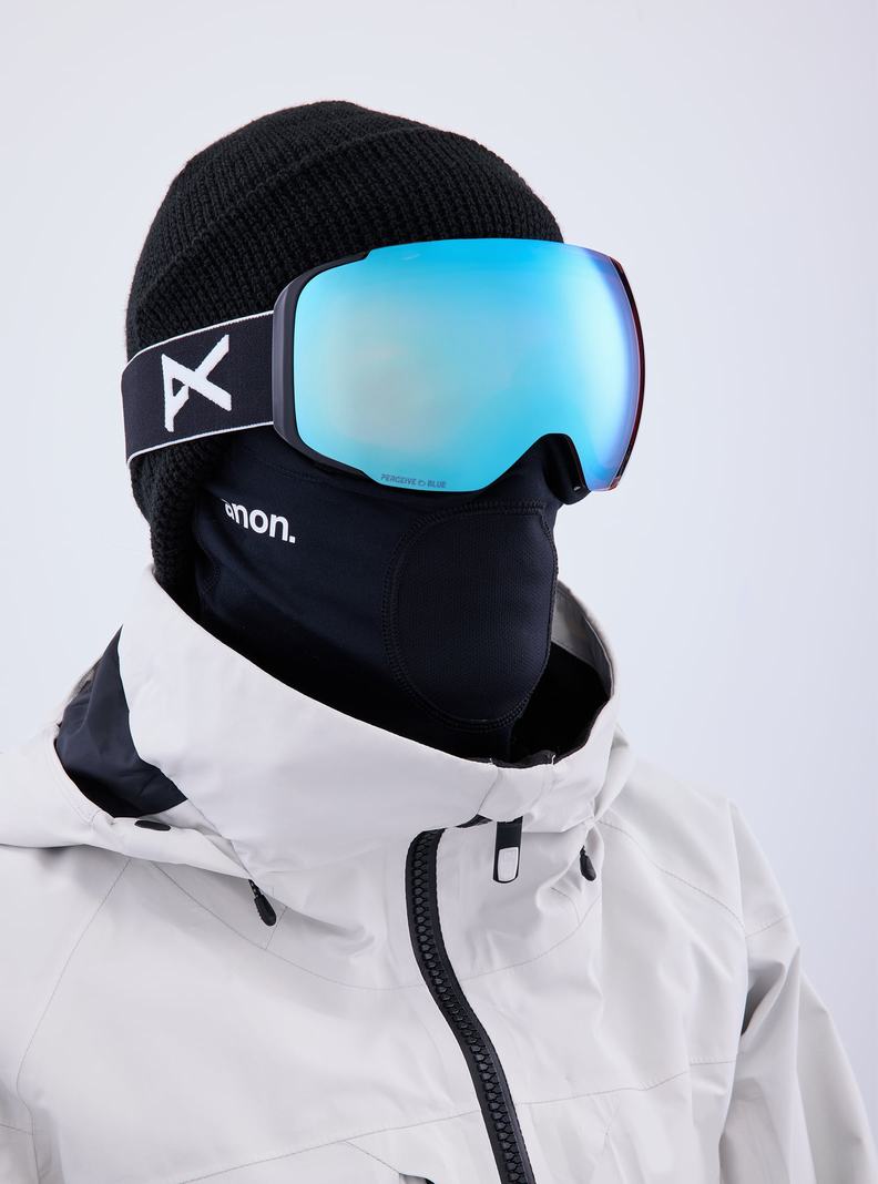 Lunette Ski Burton Anon M2 Goggles + Bonus Lens + MFI® Face Mask Femme Noir Bleu Rose | 834769-YKL