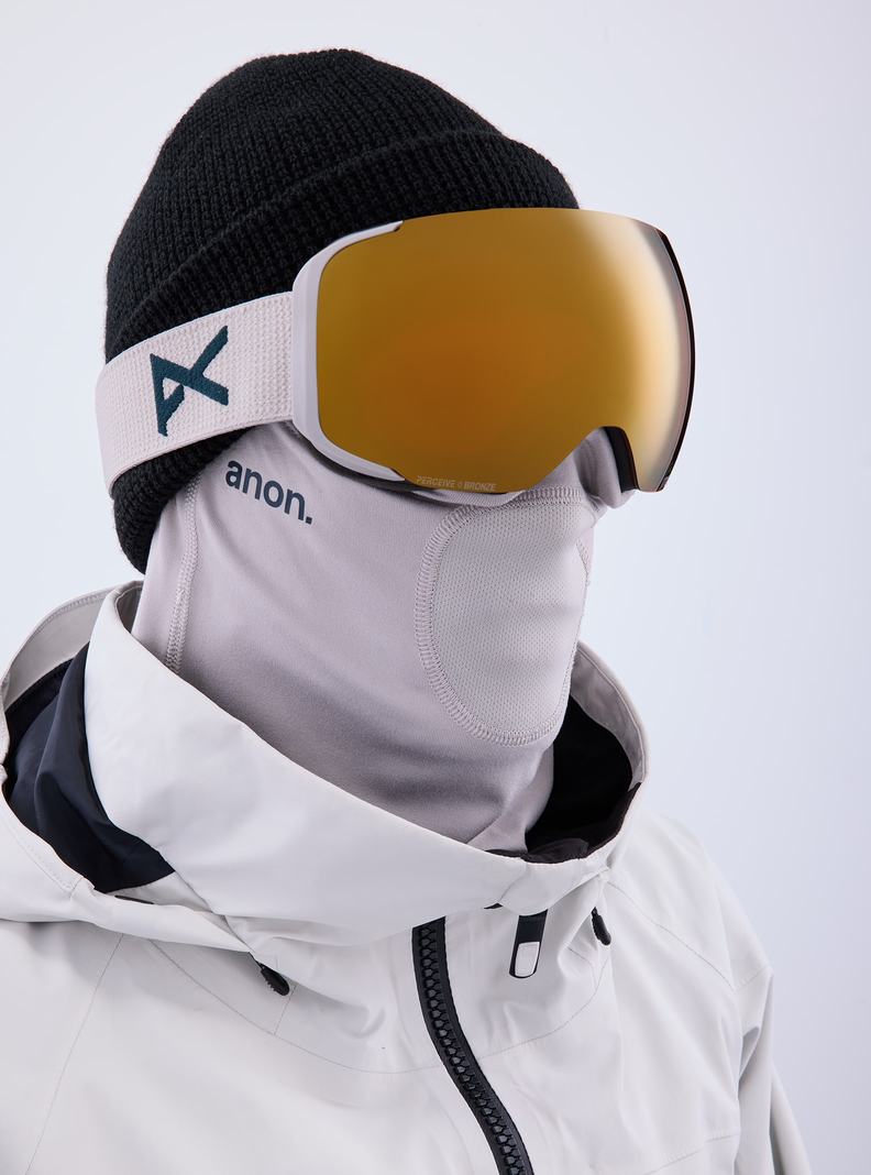 Lunette Ski Burton Anon M2 Goggles + Bonus Lens + MFI® Face Mask Homme Grise Orange | 935467-ZGF
