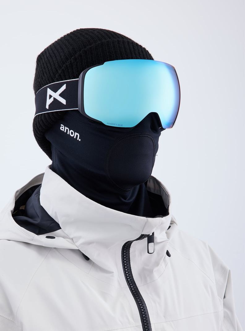 Lunette Ski Burton Anon M2 Low Bridge Fit Goggles + Bonus Lens + MFI® Face Mask Homme Noir Bleu Rose | 729548-HPN
