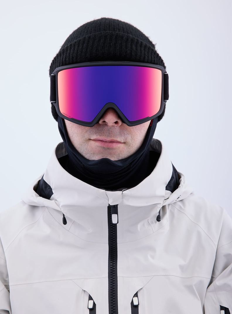 Lunette Ski Burton Anon M3 Goggles + Bonus Lens + MFI® Face Mask Femme Noir Orange Rouge | 038412-GVT