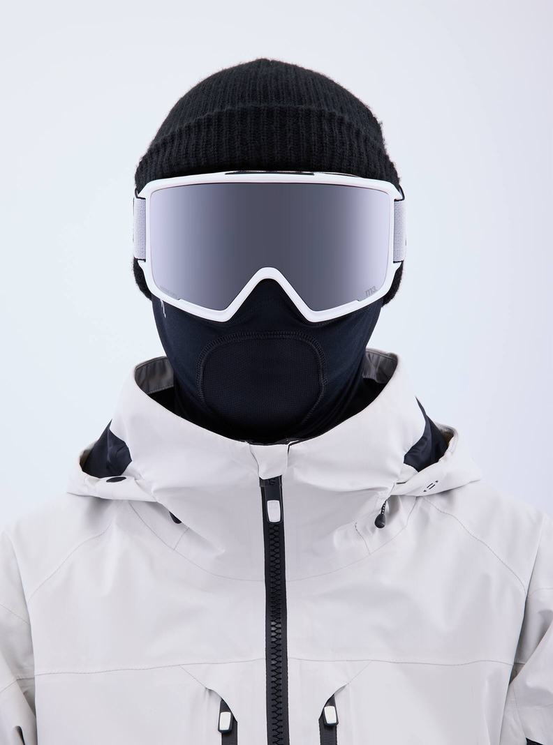 Lunette Ski Burton Anon M3 Goggles + Bonus Lens + MFI® Face Mask Homme Blanche Orange Noir Violette | 092814-GYO