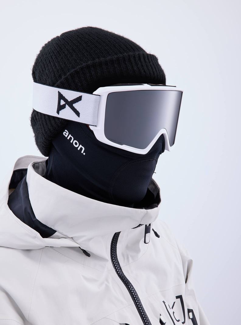 Lunette Ski Burton Anon M3 Goggles + Bonus Lens + MFI® Face Mask Homme Blanche Orange Noir Violette | 092814-GYO