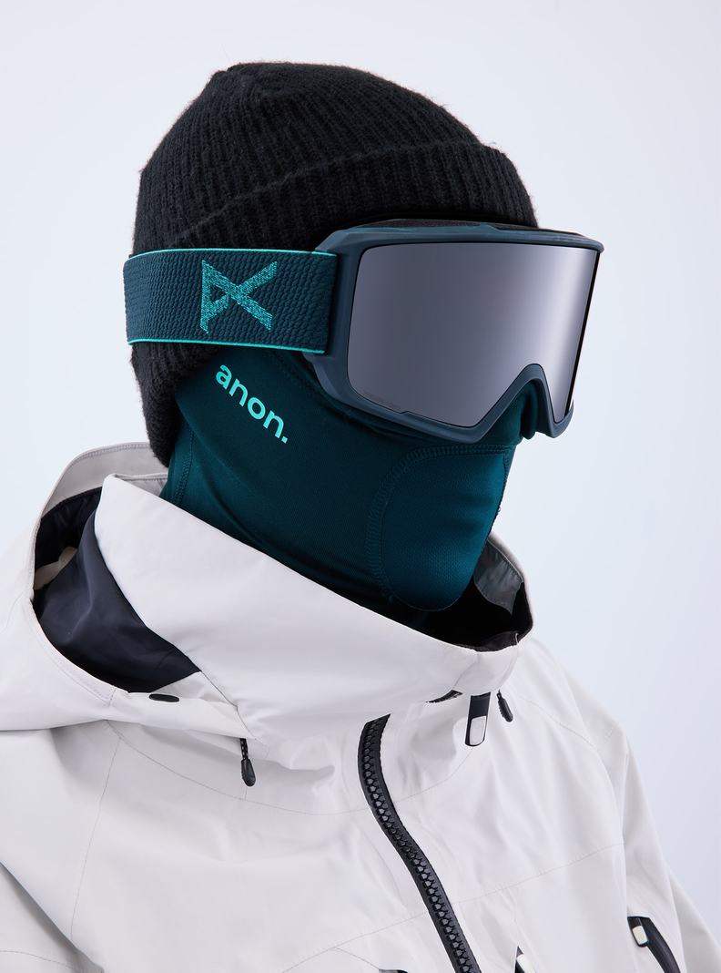 Lunette Ski Burton Anon M3 Goggles + Bonus Lens + MFI® Face Mask Homme Orange Noir Violette | 620319-XKT