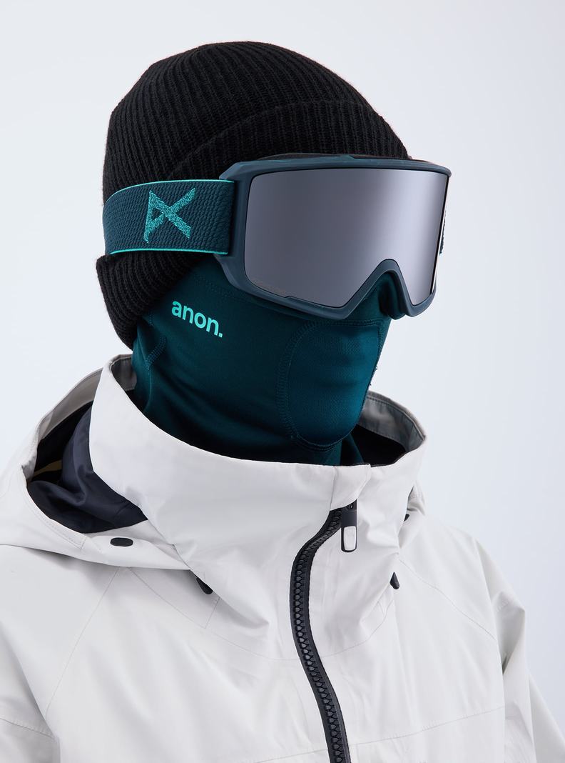 Lunette Ski Burton Anon M3 Low Bridge Fit Goggles + Bonus Lens + MFI® Face Mask Femme Orange Noir Violette | 129756-THE