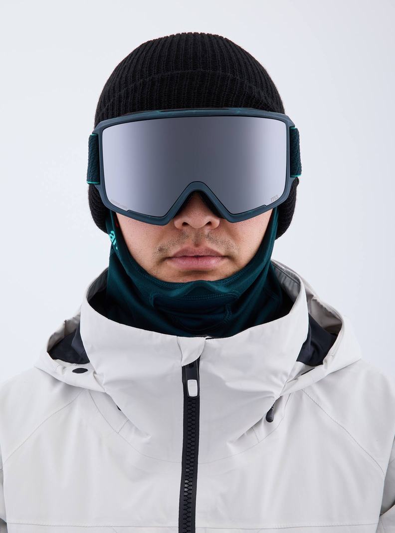 Lunette Ski Burton Anon M3 Low Bridge Fit Goggles + Bonus Lens + MFI® Face Mask Femme Orange Noir Violette | 129756-THE