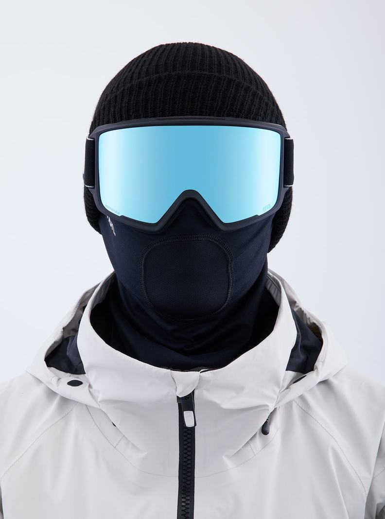 Lunette Ski Burton Anon M3 Low Bridge Fit Goggles + Bonus Lens + MFI® Face Mask Femme Noir Bleu Rose | 295074-QAV
