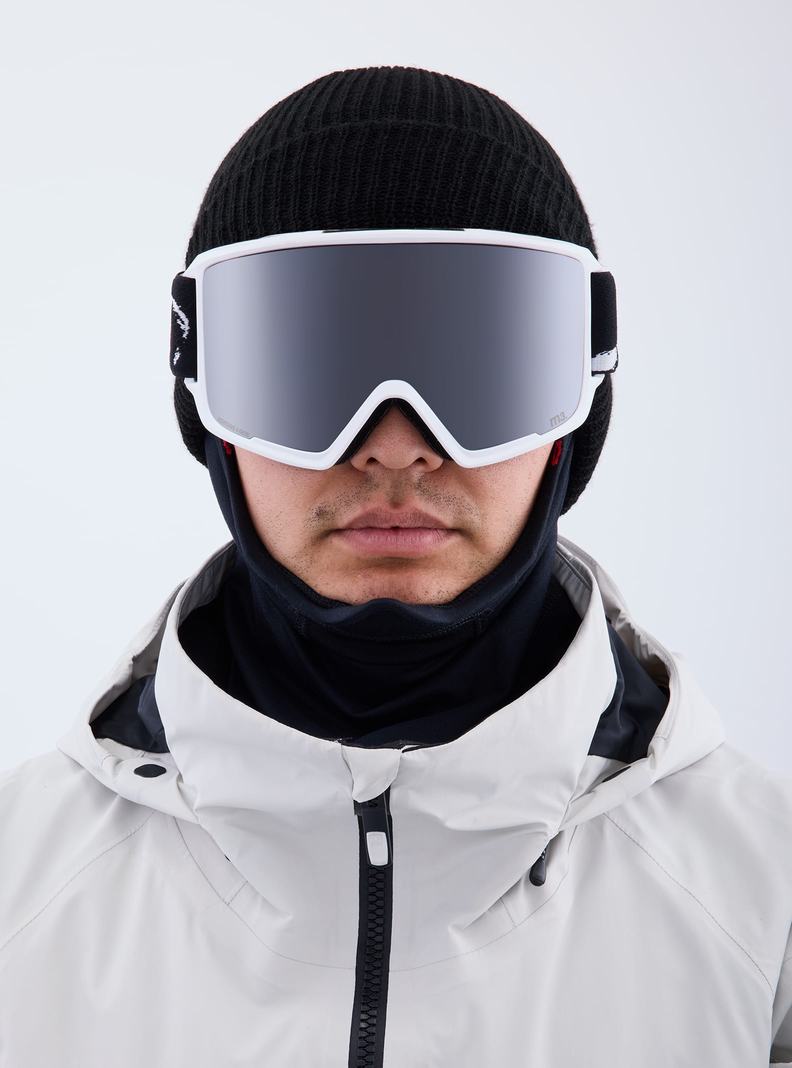Lunette Ski Burton Anon M3 Low Bridge Fit Goggles + Bonus Lens + MFI® Face Mask Homme Orange Noir Violette | 970685-ZCD