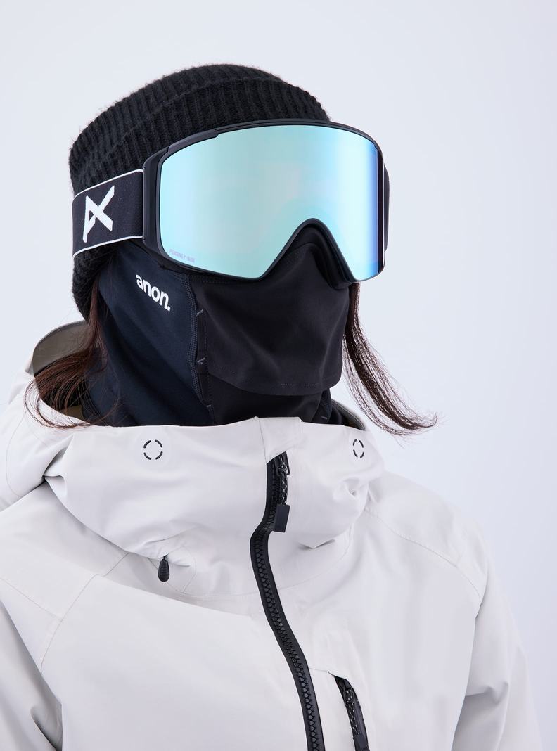 Lunette Ski Burton Anon M4S Goggles (Cylindrical) + Bonus Lens + MFI® Face Mask Homme Noir Bleu Rose | 216407-PFJ