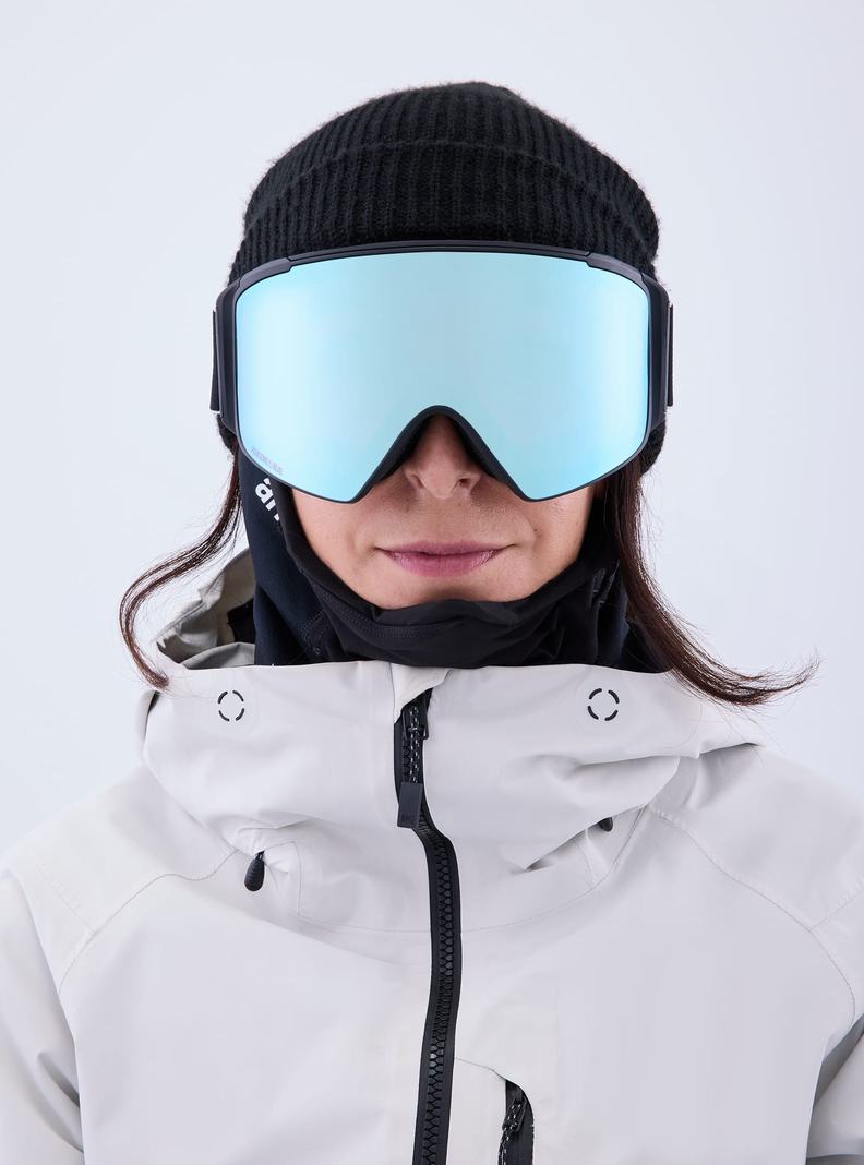 Lunette Ski Burton Anon M4S Goggles (Cylindrical) + Bonus Lens + MFI® Face Mask Homme Noir Bleu Rose | 216407-PFJ