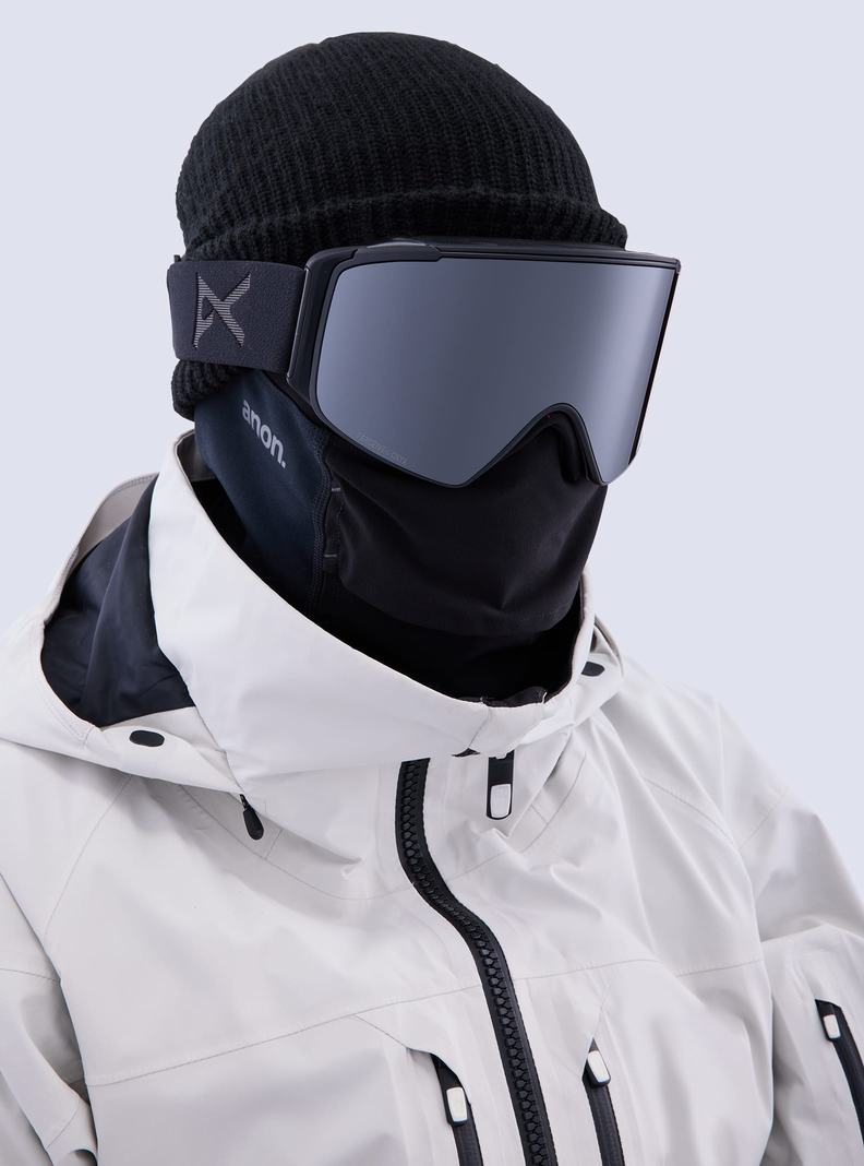 Lunette Ski Burton Anon M4S Goggles (Cylindrical) + Bonus Lens + MFI® Face Mask Homme Orange Noir Violette | 709253-FIV