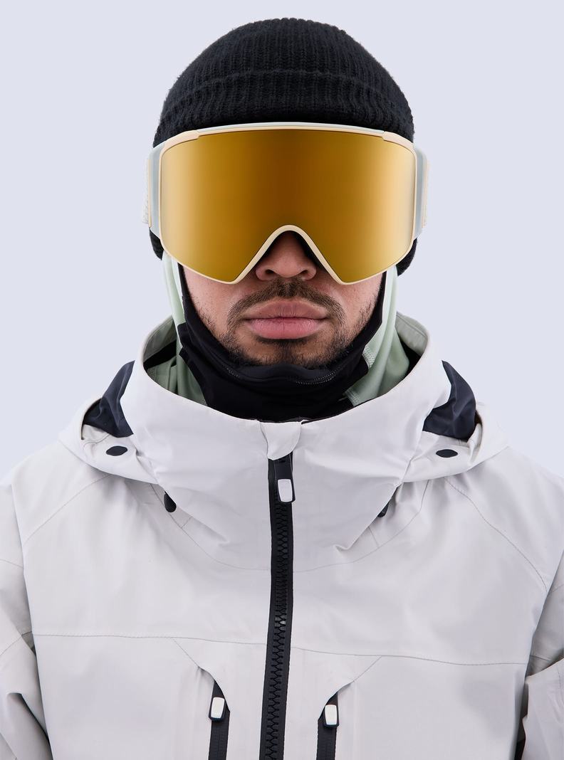 Lunette Ski Burton Anon M4S Goggles (Cylindrical) + Bonus Lens + MFI® Face Mask Homme Orange Noir Violette | 741536-OPI