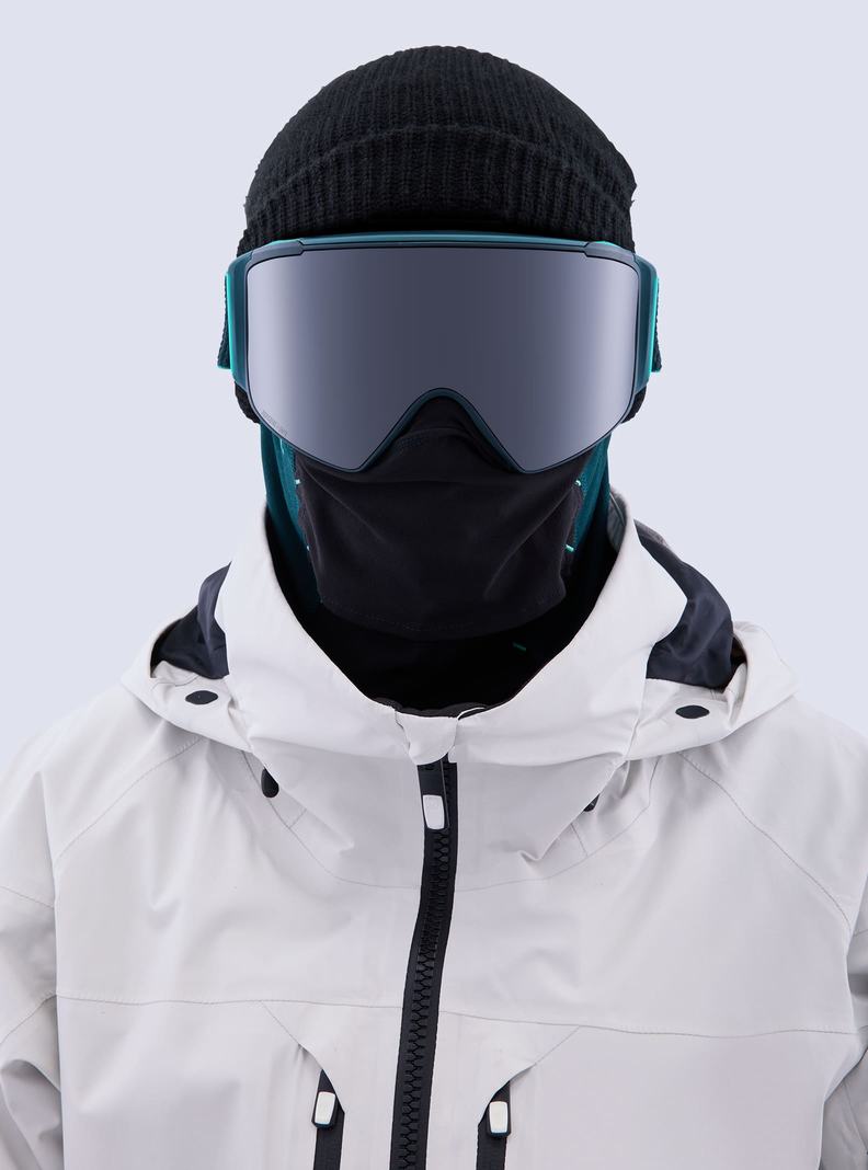 Lunette Ski Burton Anon M4S Goggles (Cylindrical) + Bonus Lens + MFI® Face Mask Homme Noir Orange Rouge | 836470-ZJT