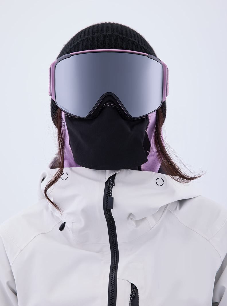 Lunette Ski Burton Anon M4S Goggles (Cylindrical) + Bonus Lens + MFI® Face Mask Femme Violette Orange Noir | 902814-OMA