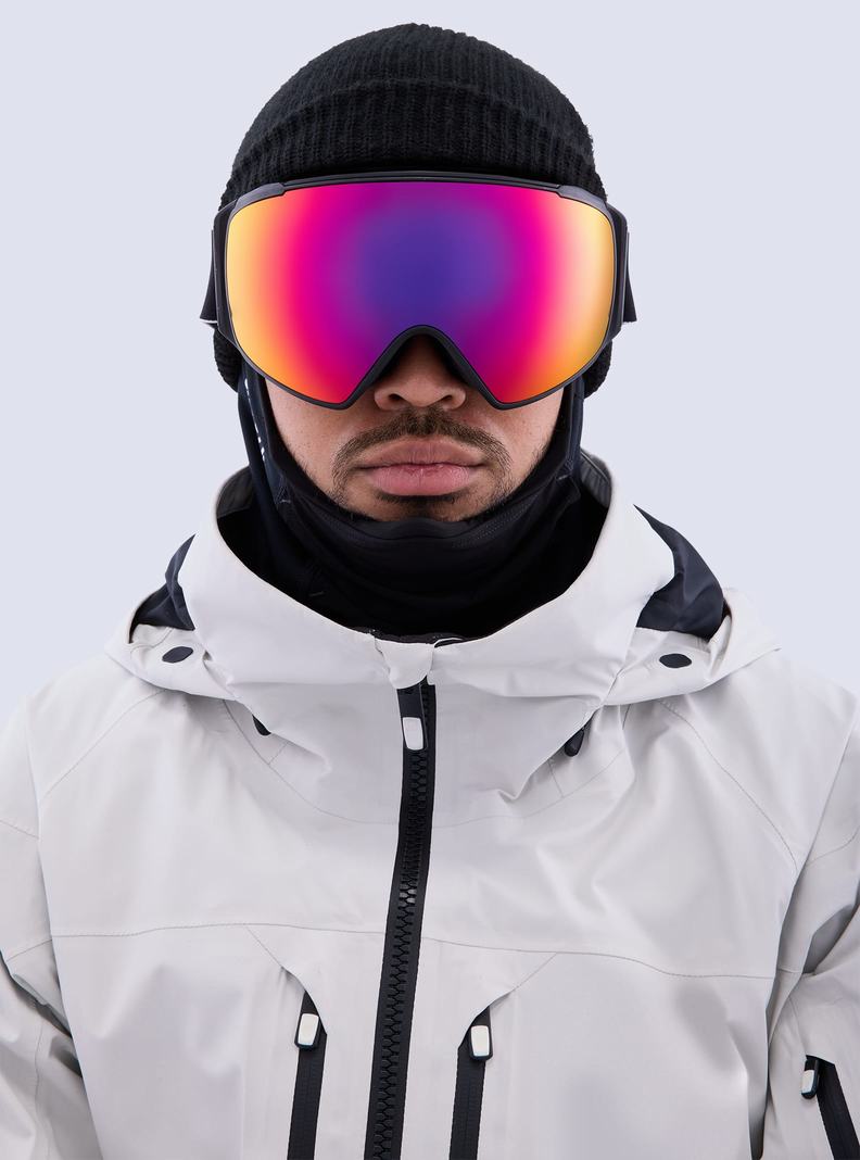 Lunette Ski Burton Anon M4S Goggles (Toric) + Bonus Lens + MFI® Face Mask Femme Noir Orange Rouge | 032156-NAV