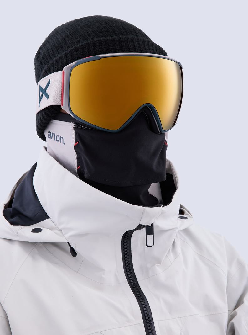 Lunette Ski Burton Anon M4S Goggles (Toric) + Bonus Lens + MFI® Face Mask Femme Grise Orange | 079618-FUH