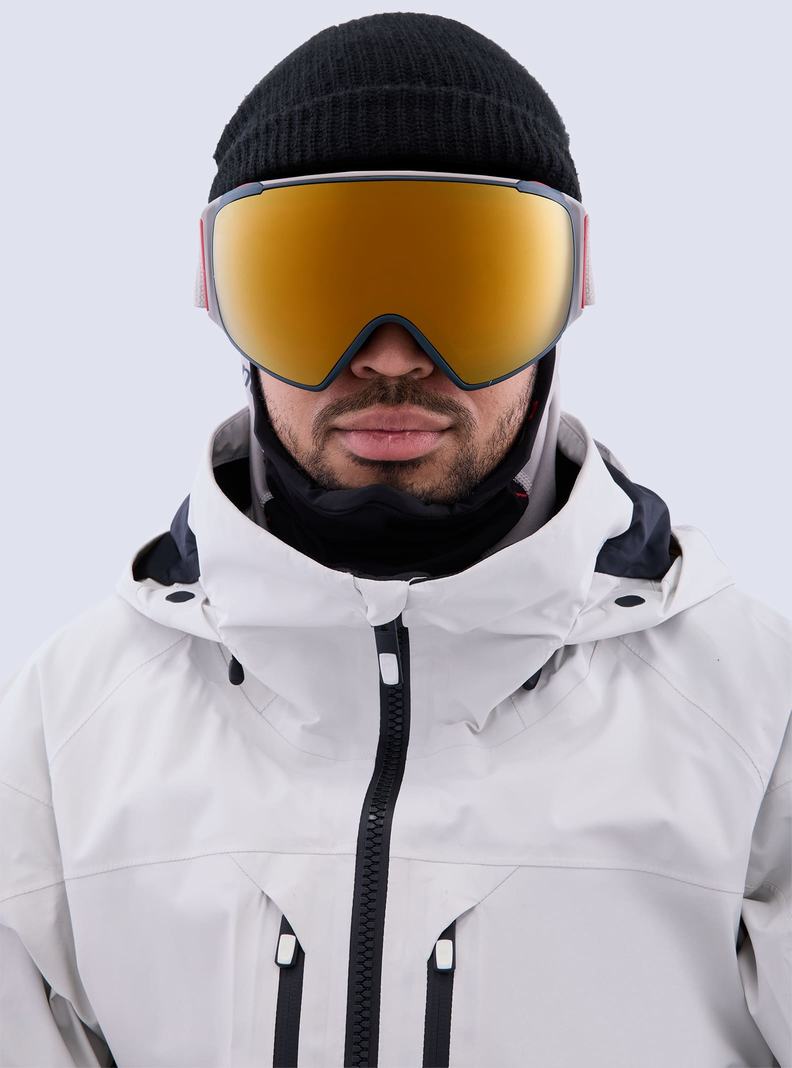 Lunette Ski Burton Anon M4S Goggles (Toric) + Bonus Lens + MFI® Face Mask Femme Grise Orange | 079618-FUH