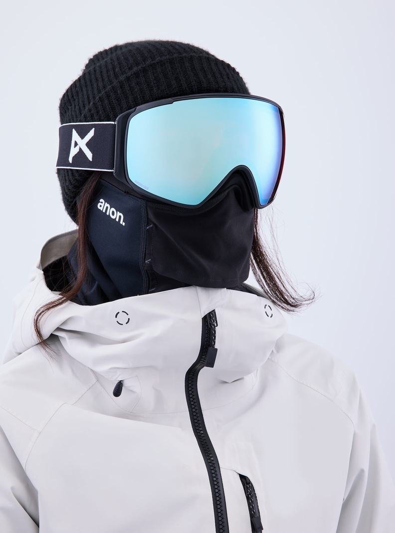 Lunette Ski Burton Anon M4S Goggles (Toric) + Bonus Lens + MFI® Face Mask Homme Noir Bleu Rose | 086735-PMI