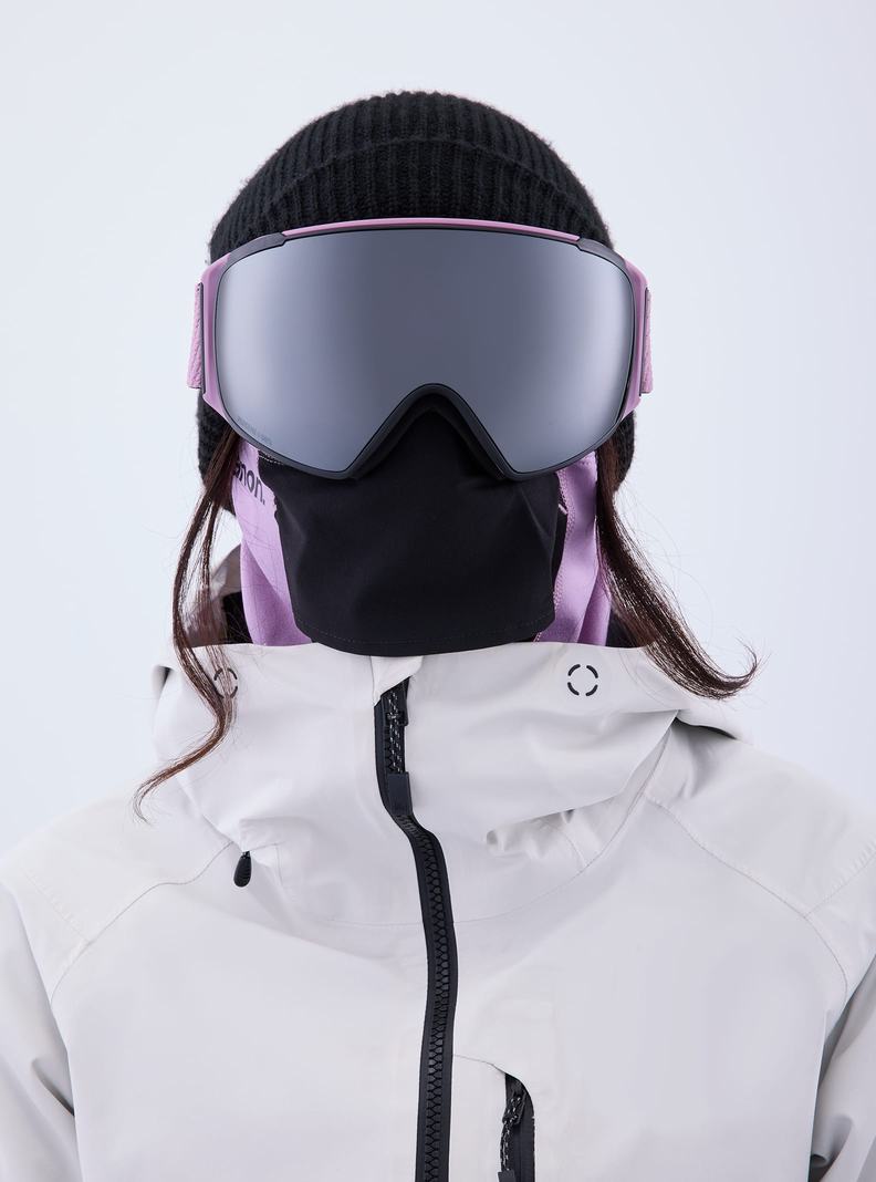 Lunette Ski Burton Anon M4S Goggles (Toric) + Bonus Lens + MFI® Face Mask Femme Violette Orange Noir | 149370-TVN