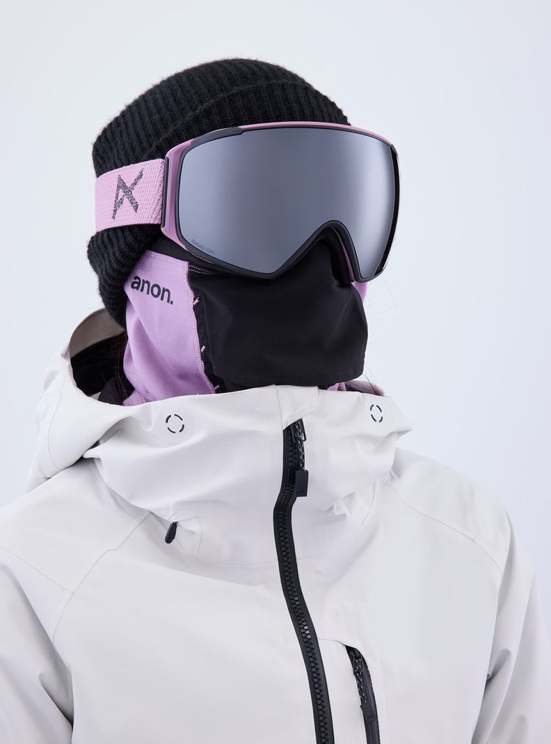 Lunette Ski Burton Anon M4S Goggles (Toric) + Bonus Lens + MFI® Face Mask Femme Violette Orange Noir | 149370-TVN