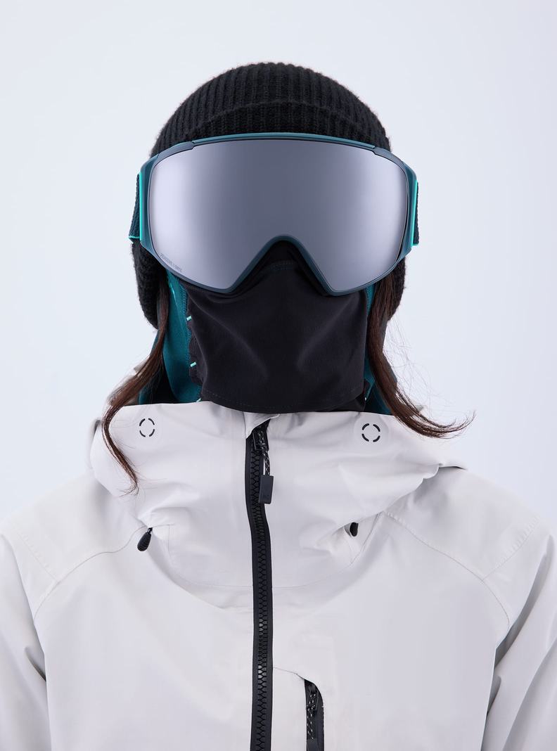 Lunette Ski Burton Anon M4S Goggles (Toric) + Bonus Lens + MFI® Face Mask Femme Orange Noir Violette | 390712-WGT