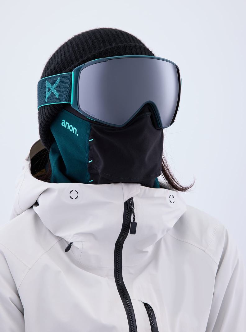 Lunette Ski Burton Anon M4S Goggles (Toric) + Bonus Lens + MFI® Face Mask Femme Orange Noir Violette | 390712-WGT
