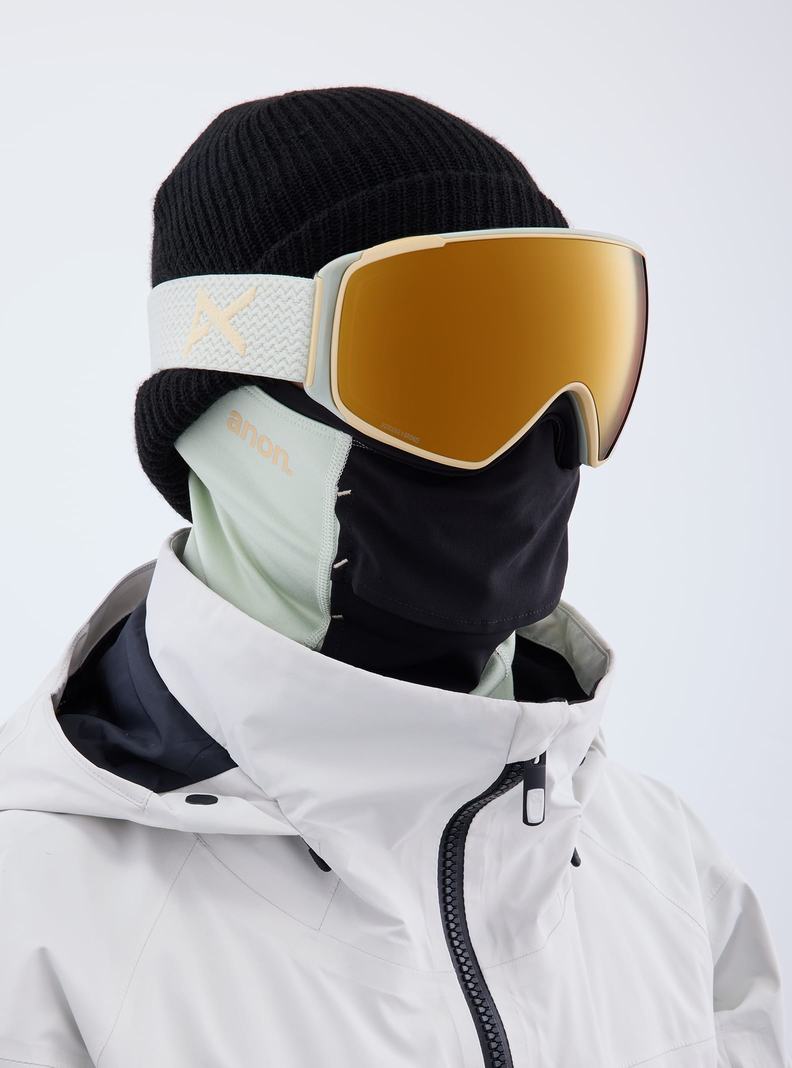 Lunette Ski Burton Anon M4S Low Bridge Fit Goggles (Toric) + Bonus Lens + MFI® FACE MASK Homme Orange | 267890-LOJ