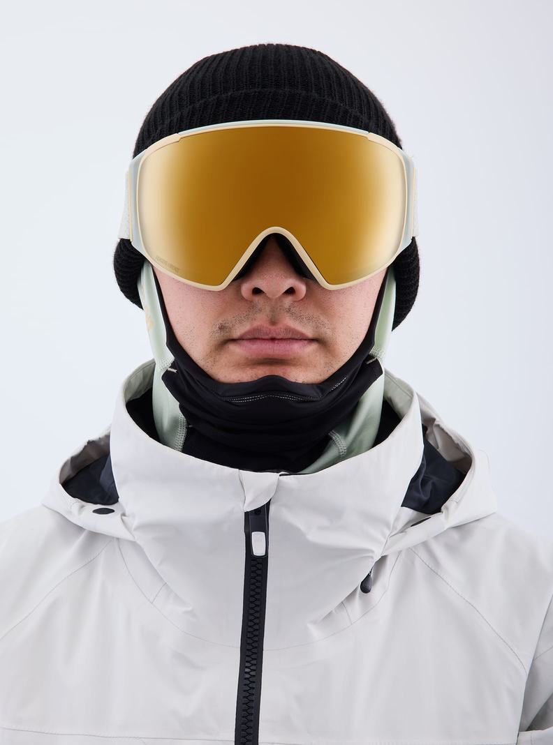 Lunette Ski Burton Anon M4S Low Bridge Fit Goggles (Toric) + Bonus Lens + MFI® FACE MASK Homme Orange | 267890-LOJ