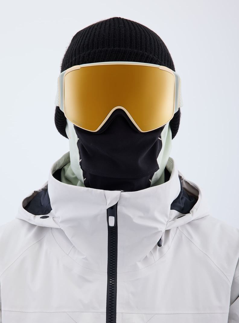 Lunette Ski Burton Anon M4S Low Bridge Fit Goggles (Cylindrical) + Bonus Lens + MFI® FACE MASK Homme Orange | 304965-ZDJ