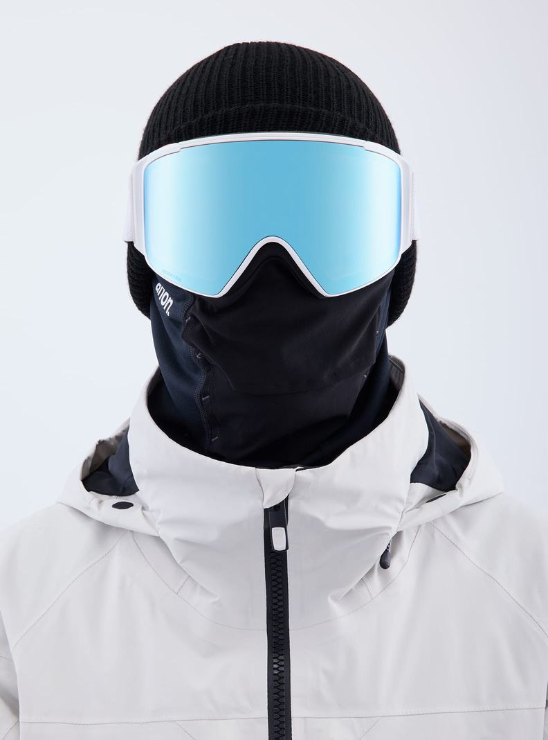 Lunette Ski Burton Anon M4S Low Bridge Fit Goggles (Cylindrical) + Bonus Lens + MFI® FACE MASK Femme Bleu Rose | 306715-EYP