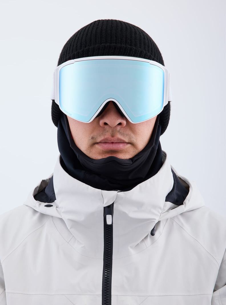 Lunette Ski Burton Anon M4S Low Bridge Fit Goggles (Cylindrical) + Bonus Lens + MFI® FACE MASK Femme Bleu Rose | 306715-EYP