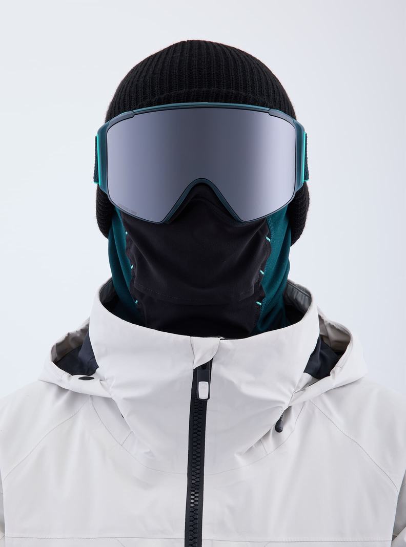 Lunette Ski Burton Anon M4S Low Bridge Fit Goggles (Cylindrical) + Bonus Lens + MFI® FACE MASK Femme Orange Noir Violette | 509478-AWP